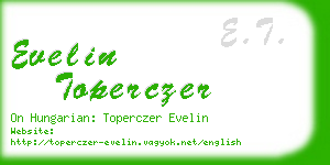 evelin toperczer business card